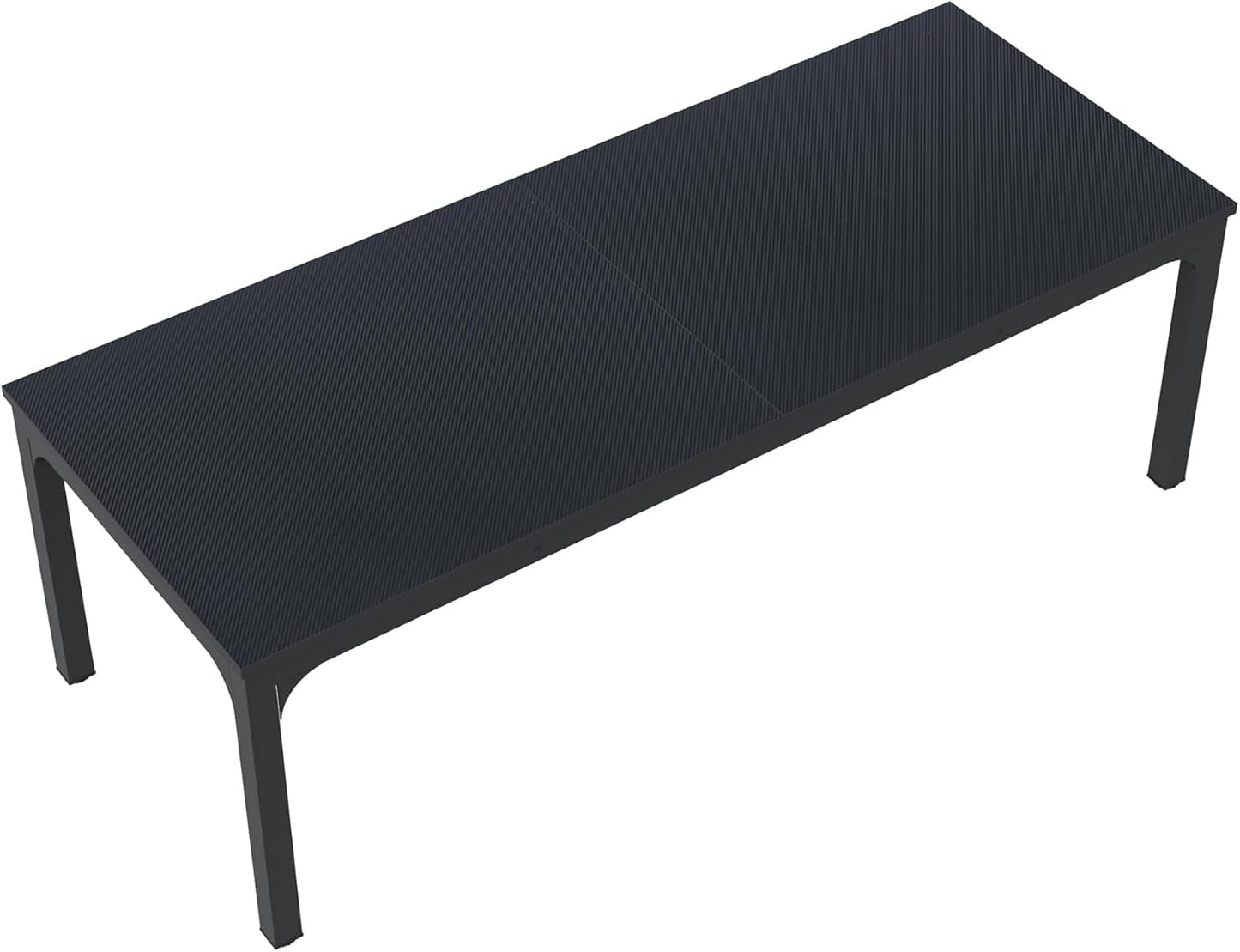 Black 78 Inch Rectangle Dining Table For 6 To 8 People