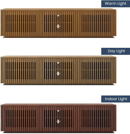 Mid Century Modern TV Stand Solid Wood Console 65 Inch TV