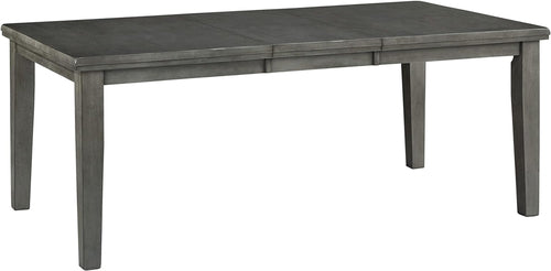 Hallanden Modern Farmhouse Butterfly Extension Dining Table Dark Gray