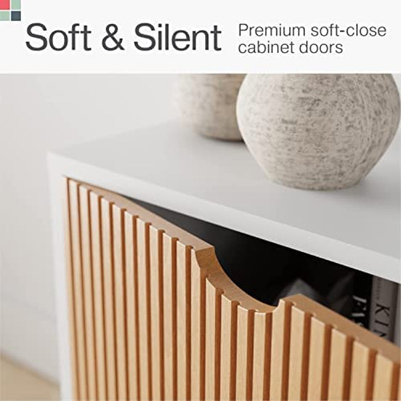 Modern 70 Inch TV Stand With Durable Adjustable Shelves