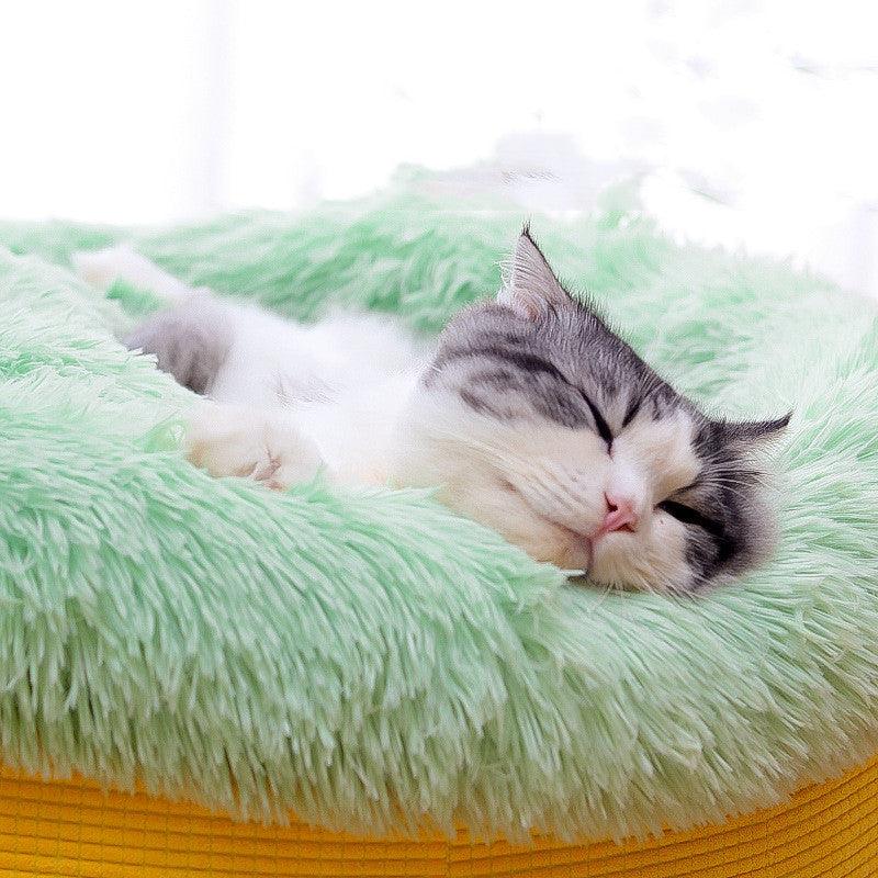 Luxury Plush Winter Nest: Cozy And Stylish Pet Bed For Deep Sleep