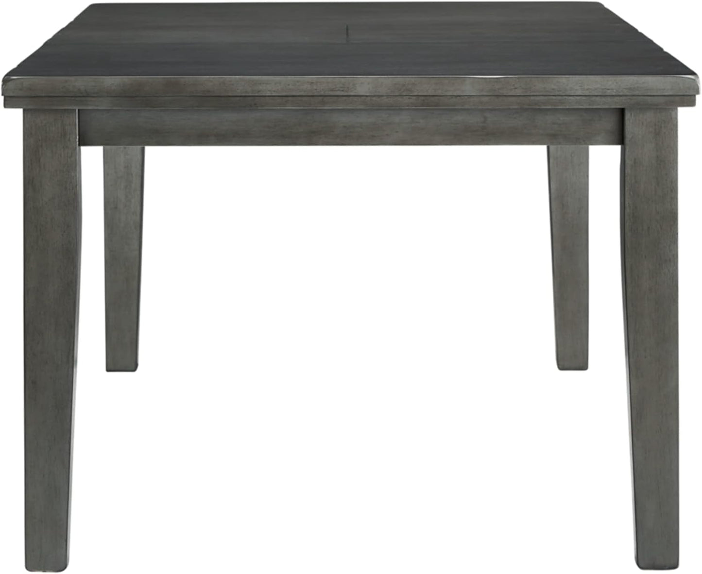 Hallanden Modern Farmhouse Butterfly Extension Dining Table Dark Gray