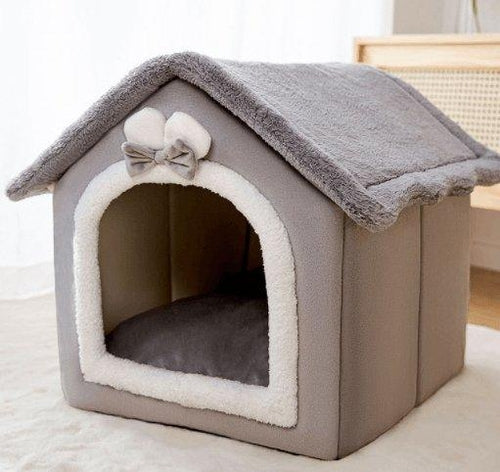 Cozyfold Pet House: Foldable Winter Bed & Enclosed Cave For Dogs And