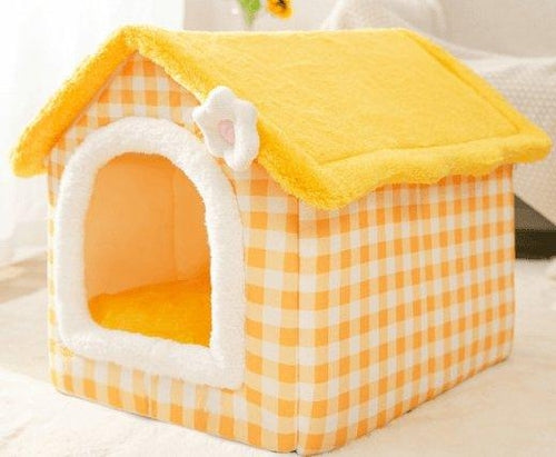 Cozyfold Pet House: Foldable Winter Bed & Enclosed Cave For Dogs And