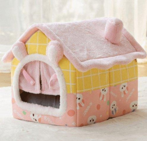 Cozyfold Pet House: Foldable Winter Bed & Enclosed Cave For Dogs And