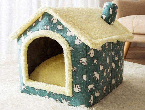 Cozyfold Pet House: Foldable Winter Bed & Enclosed Cave For Dogs And