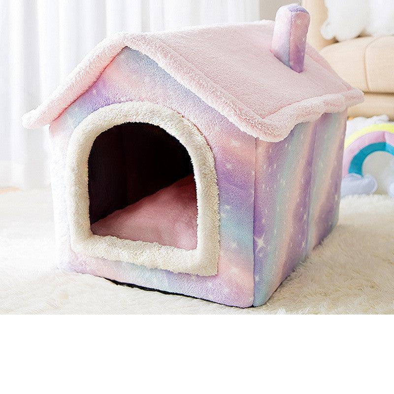 Cozyfold Pet House: Foldable Winter Bed & Enclosed Cave For Dogs And