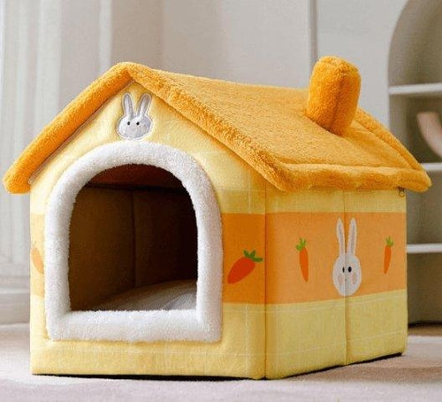 Cozyfold Pet House: Foldable Winter Bed & Enclosed Cave For Dogs And