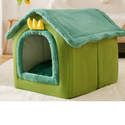 Cozyfold Pet House: Foldable Winter Bed & Enclosed Cave For Dogs And