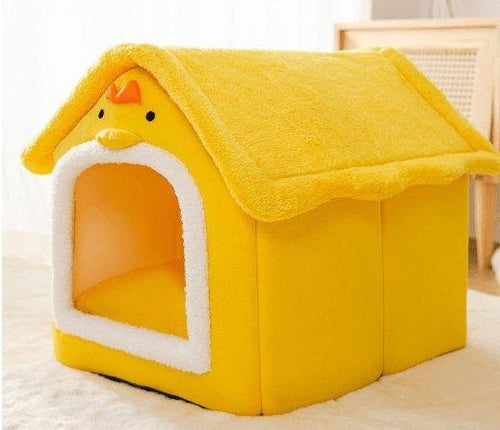 Cozyfold Pet House: Foldable Winter Bed & Enclosed Cave For Dogs And