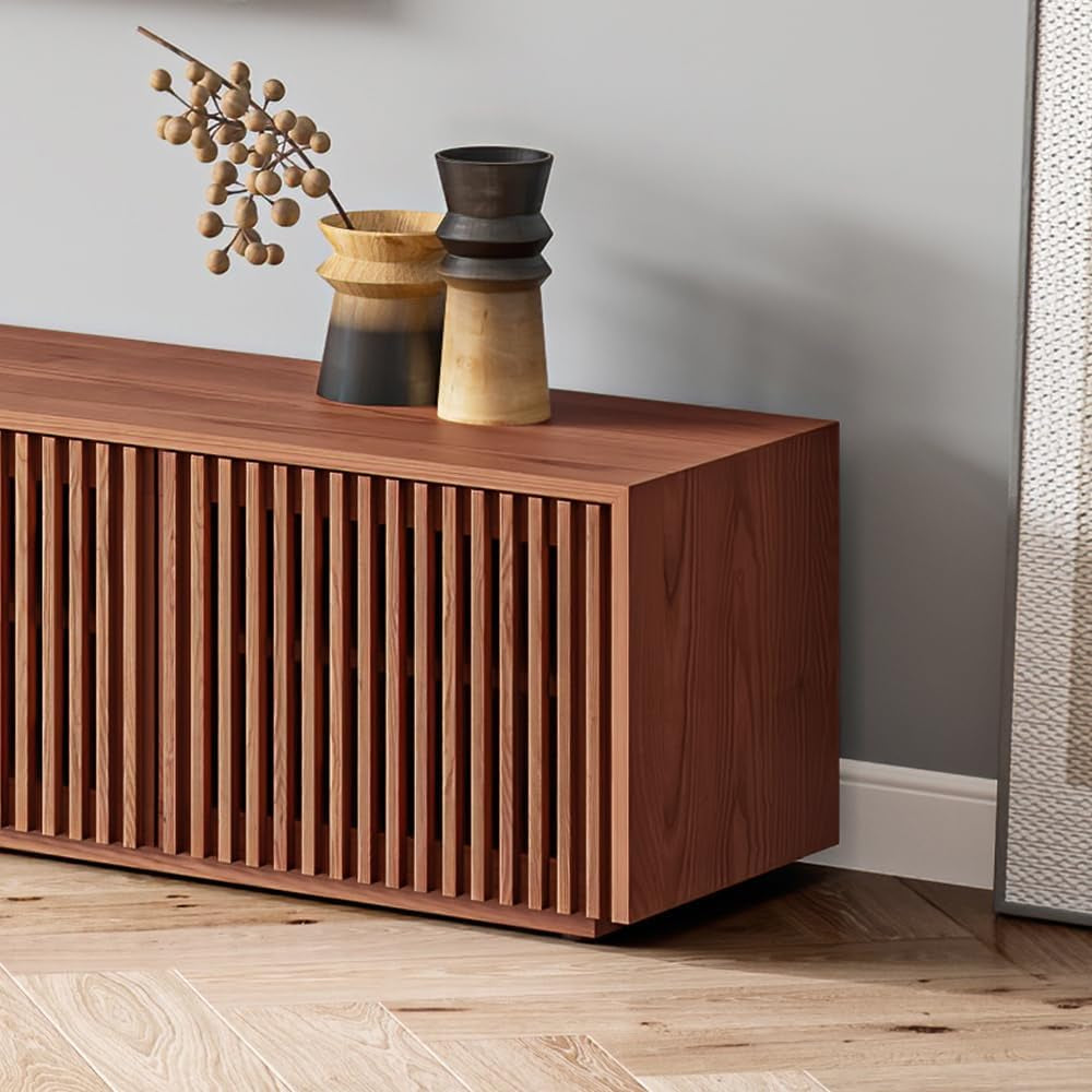 Mid Century Modern TV Stand Solid Wood Console 65 Inch TV